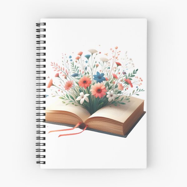 Item preview, Book with Blooming Flowers designed and sold by JollyJars.