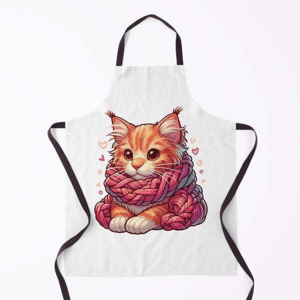 Item preview, Cute Maine Coon Cat in Yarn Scarf designed and sold by TomFrontierArt.
