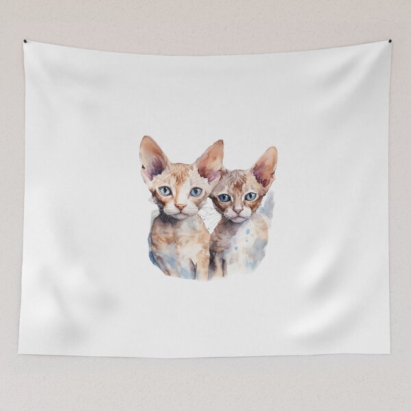 Item preview, Devon Rex cat  // Devon Rex cat cute design // Devon Rex cat mats, Devon Rex cat pet bandanas, Devon Rex cat cute Poster designed and sold by SMARTKIT  DESIGNAGENCY.