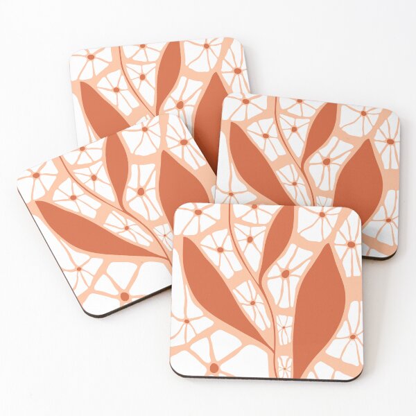 Item preview, Peach Fuzz Flowers and Leaves designed and sold by dreamprint.