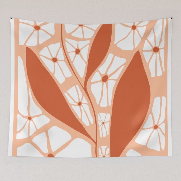Item preview, Peach Fuzz Flowers and Leaves designed and sold by dreamprint.