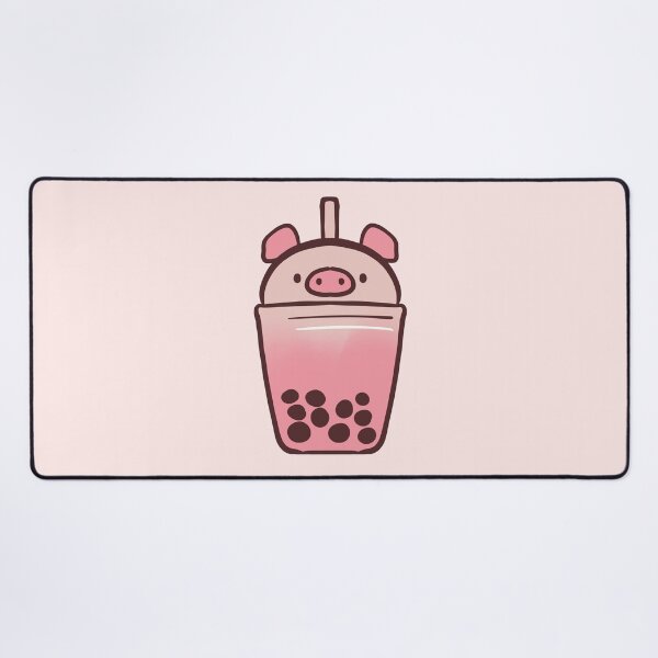 Item preview, Boba pig illustration designed and sold by Mayarart.