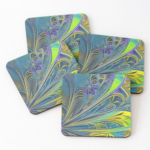 Item preview, Abstract of Fractal Feathers and Flowers designed and sold by Bright-Moonrise.