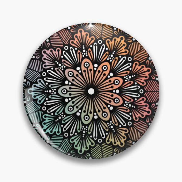 Item preview, Rainbow Mandala Zentangle Boho Design designed and sold by mandalasbymisa.