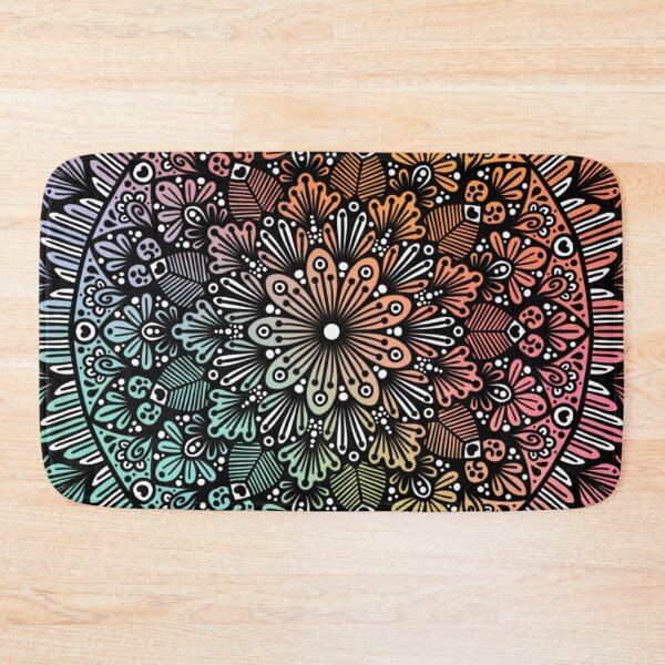 Item preview, Rainbow Mandala Zentangle Boho Design designed and sold by mandalasbymisa.