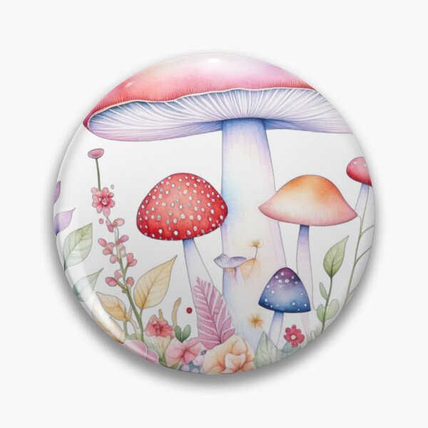 Item preview, Colorful Mushrooms with flowers designed and sold by MirucaDesign.