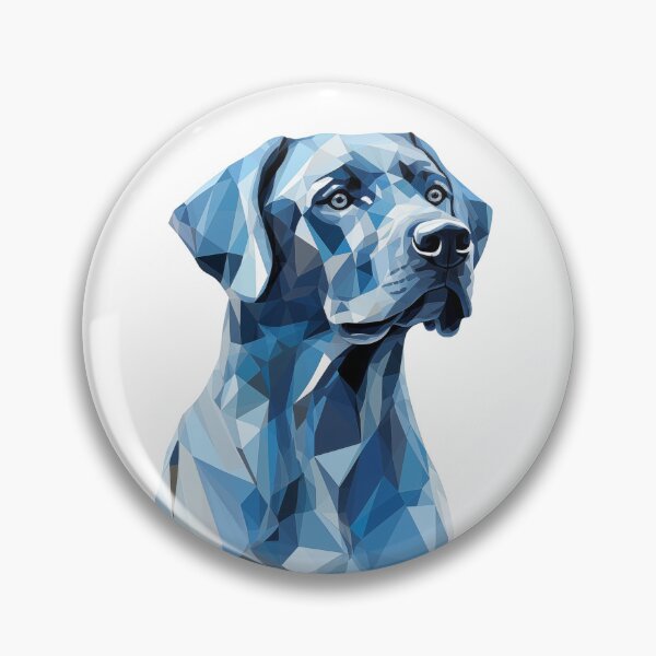 Item preview, Cute geometric blue labrador dog designed and sold by HappyStickBike.