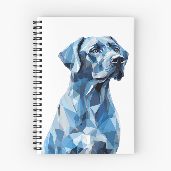 Item preview, Cute geometric blue labrador dog designed and sold by HappyStickBike.