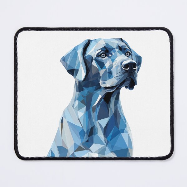 Item preview, Cute geometric blue labrador dog designed and sold by HappyStickBike.