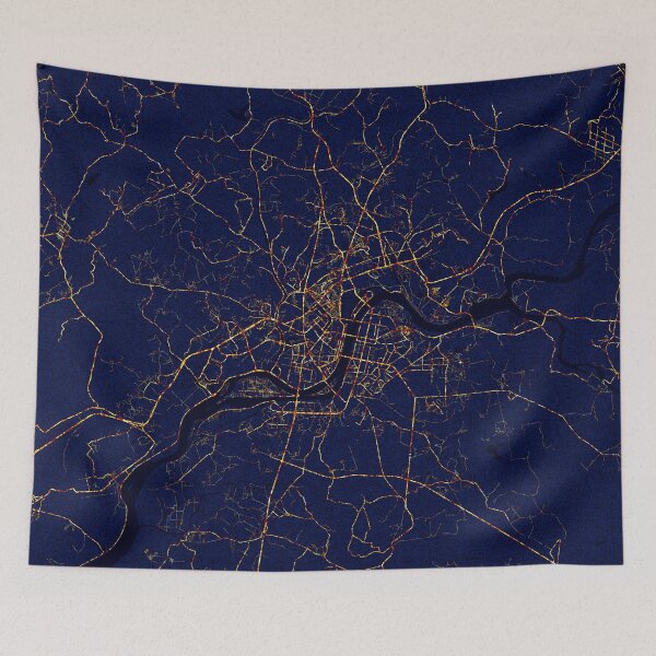 Item preview, Pyongyang, North Korea Map - City At Night designed and sold by deMAP.