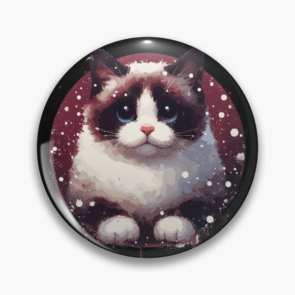 Item preview, Cute Snowshoe Cat Painting designed and sold by TomFrontierArt.