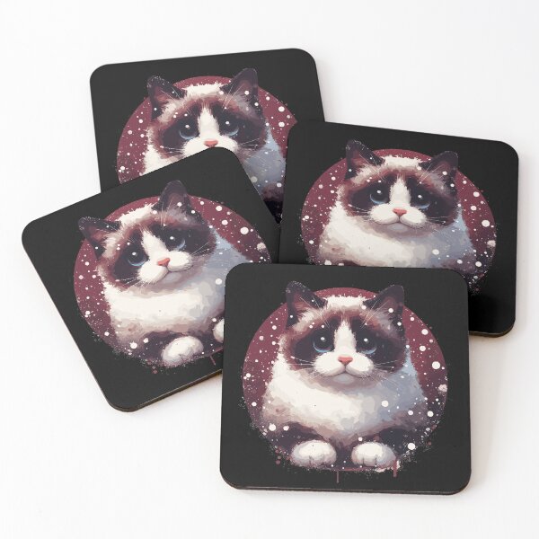Item preview, Cute Snowshoe Cat Painting designed and sold by TomFrontierArt.
