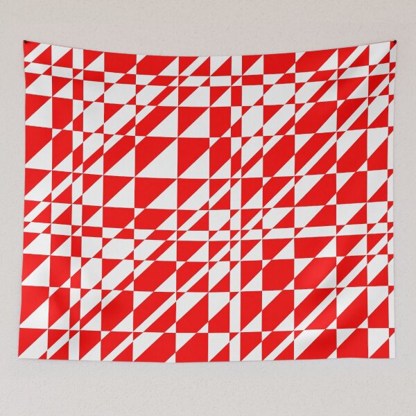 Item preview, Red Crazy Geometric designed and sold by Susan Woolley.