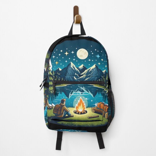 Item preview, Starlit Haven: Peaks & Fireside Tranquility designed and sold by AI-Only Creations.