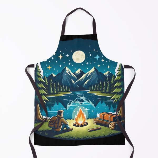 Item preview, Starlit Haven: Peaks & Fireside Tranquility designed and sold by AI-Only Creations.