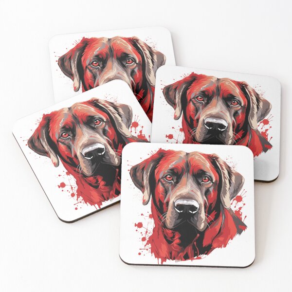 Item preview, Cute watercolor red labrador dog designed and sold by HappyStickBike.