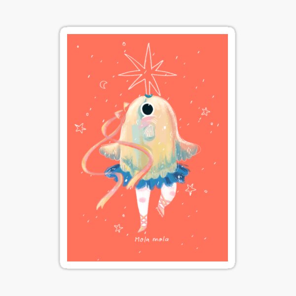 Vista previa del artículo con la obra «bailarina mola mola», diseñado y vendido por lisasaputra.