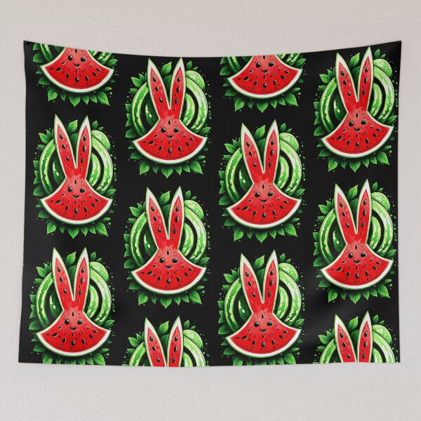 Item preview, Peace and Watermelon Bunny: Ceasefire Art Calls for Peace in Gaza #Ceasefire #Gaza designed and sold by Earth Nature Creations.