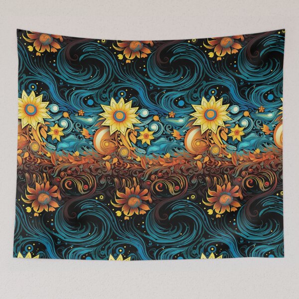 Item preview, pattern seamless colourful digital painting flowers  designed and sold by Fernnieskillup.