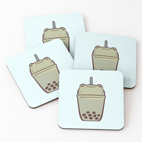 Item preview, boba frog illustration  designed and sold by Mayarart.