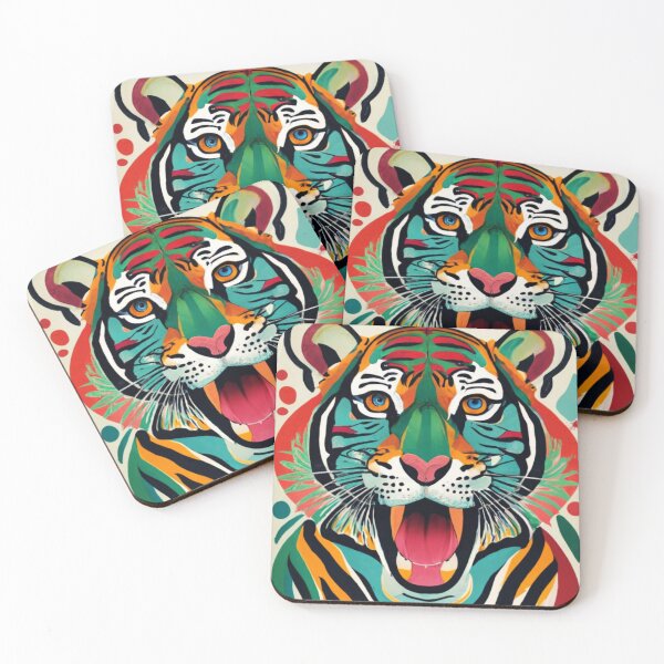 Item preview, Retro mid century modern tiger designed and sold by VoodoovilleArt.