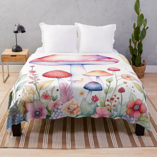Item preview, Colorful Mushrooms with flowers designed and sold by MirucaDesign.