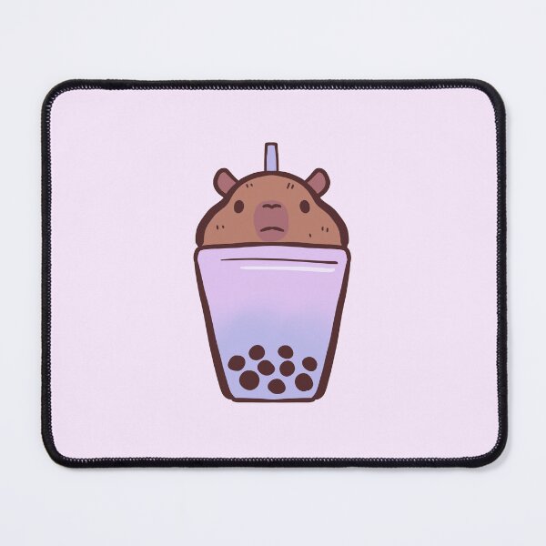 Item preview, boba capybara illustration designed and sold by Mayarart.