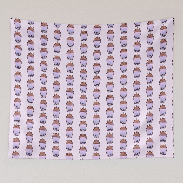 Item preview, boba capybara illustration  designed and sold by Mayarart.