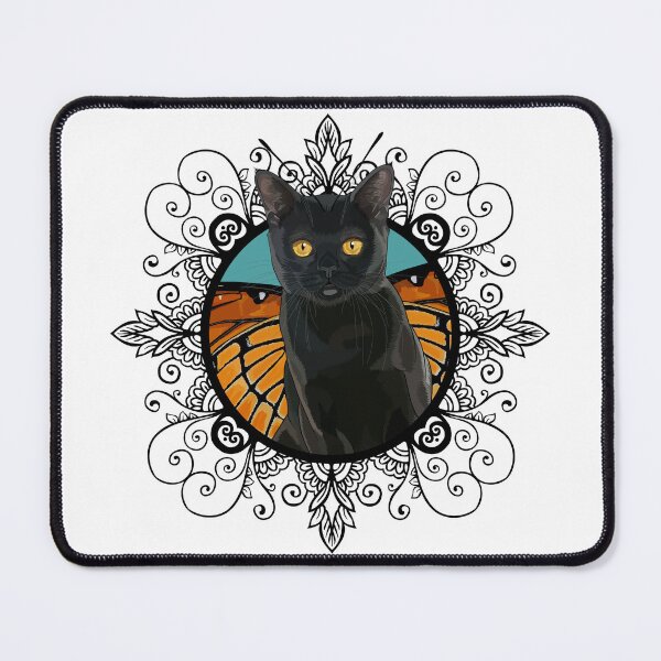 Item preview, Bombay Viceroy Butterfly Cat in Ornate Frame designed and sold by Carleah Unique.