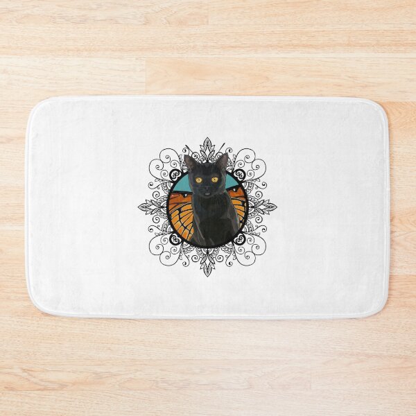 Item preview, Bombay Viceroy Butterfly Cat in Ornate Frame designed and sold by Carleah Unique.