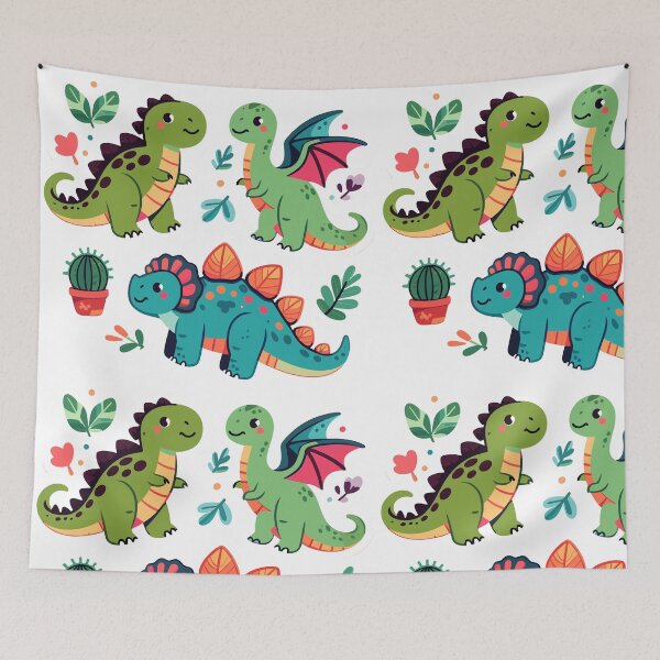 Item preview, Whimsical Dinosaur Delight! designed and sold by Pattern-Parade.