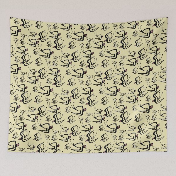 Item preview, Minoan Swallow Birds Pattern designed and sold by Aeterna Prints.