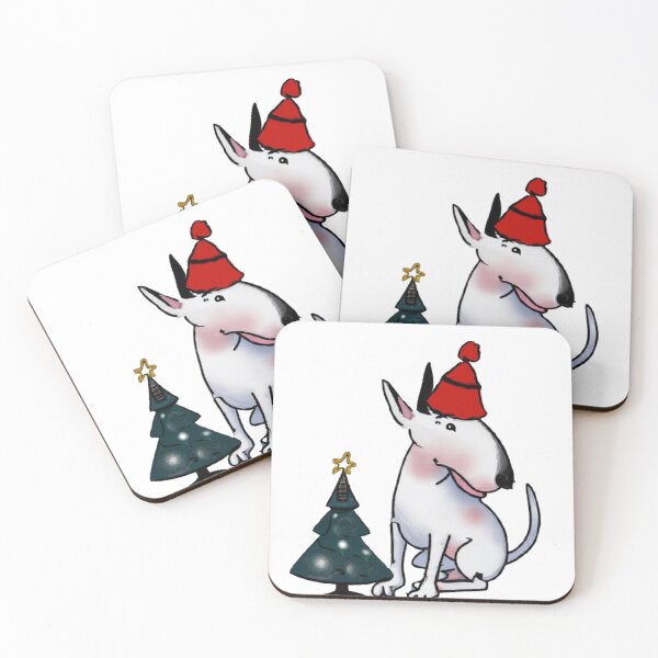 Item preview, Cheerful Bull Terrier Holiday designed and sold by Kenny8716.