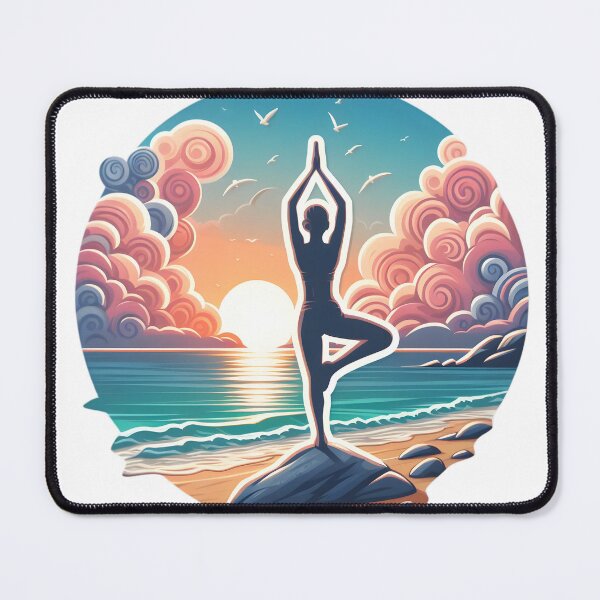 Item preview, Yoga by the Sea designed and sold by AI-Only Creations.