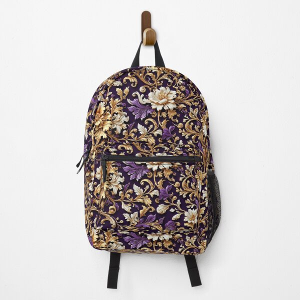 Item preview, Gold and Purple Floral Seamless Pattern  designed and sold by PaxtonProjects.