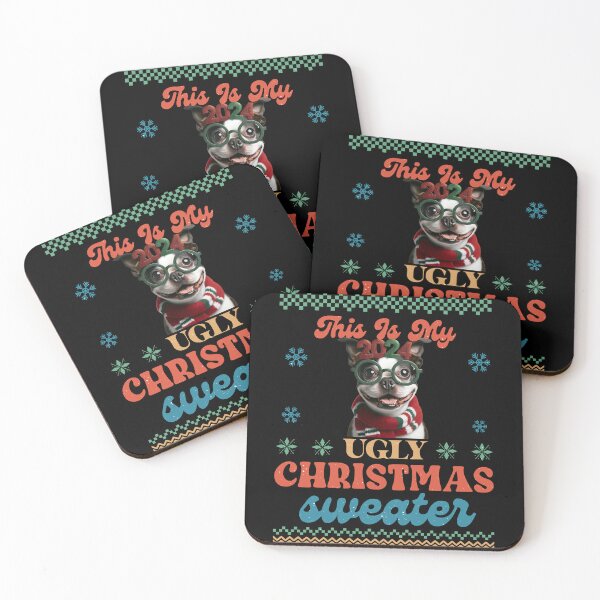 Item preview, "Joyful Boston Terrier 2024 Ugly Christmas Sweater " designed and sold by Xhevahir.