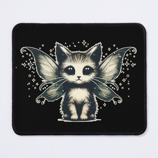 Item preview, Retro Vintage Magical Fairy Cat designed and sold by TomFrontierArt.
