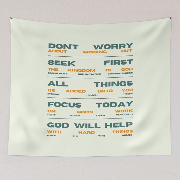 Item preview, Matthew 6:33-34 (Variant: 1) | designed and sold by Yehoshua Creatives.