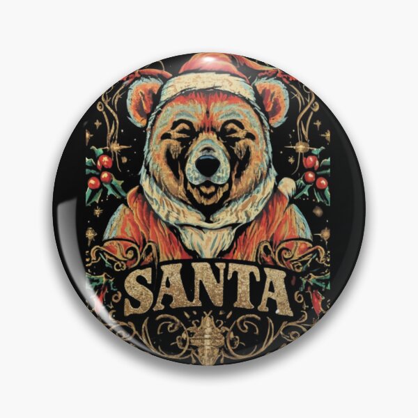 Item preview, A bear dressed as Santa,glitter style sparkle Shine, typography, anime designed and sold by pugshowsfashion.
