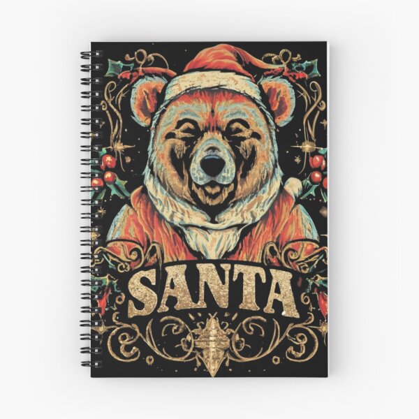 Item preview, A bear dressed as Santa,glitter style sparkle Shine, typography, anime designed and sold by pugshowsfashion.