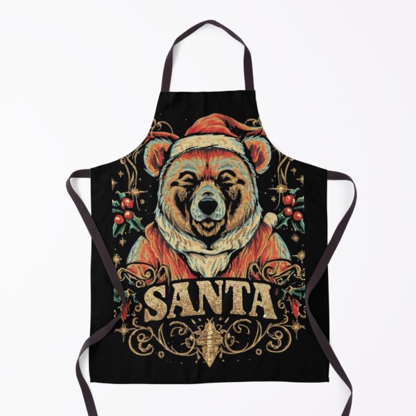 Item preview, A bear dressed as Santa,glitter style sparkle Shine, typography, anime designed and sold by pugshowsfashion.