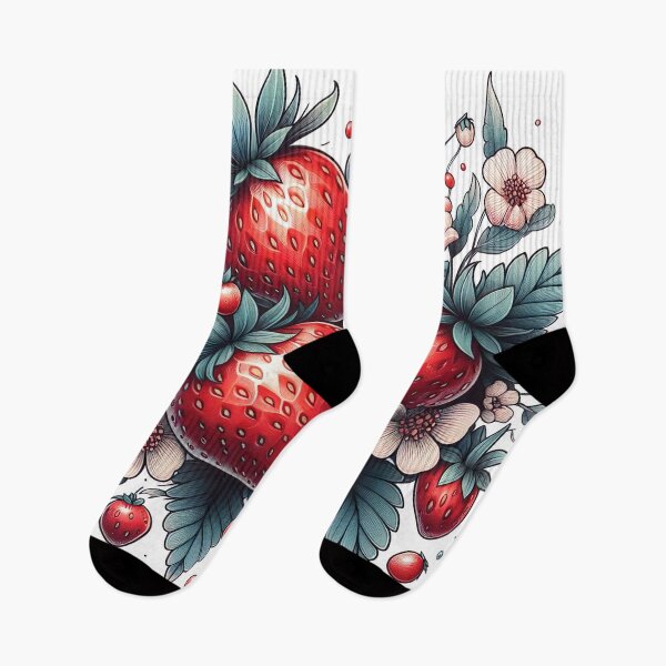 Item preview, Strawberries and Blossoms designed and sold by fairycoffins.