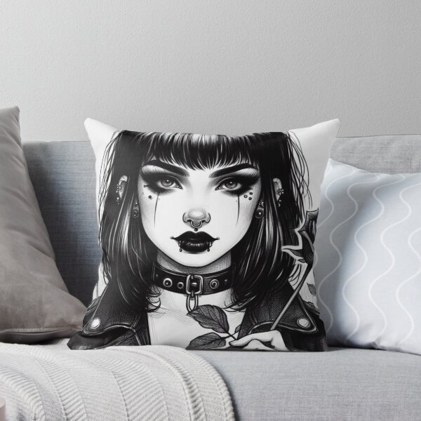 Item preview, gotica with a rose in her hand designed and sold by RockPalette.