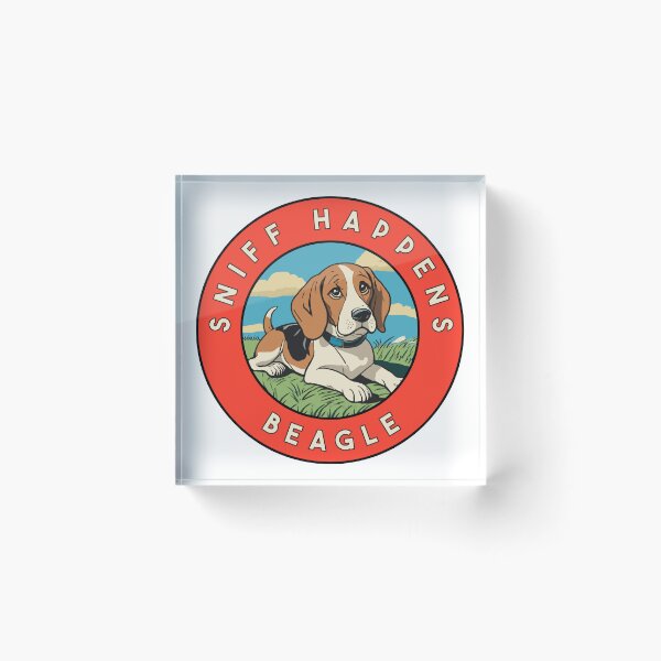 Artikelvorschau, Sniff Happens Beagle-Aufkleber entworfen und verkauft von Decal Mania.