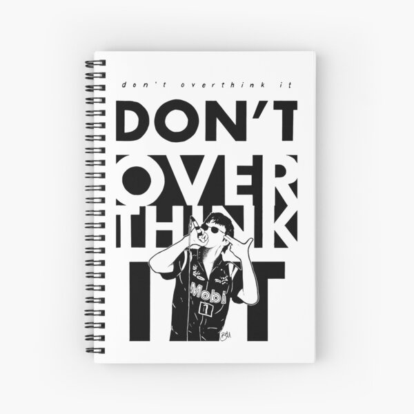 No lo pienses demasiado (transparente) Cuaderno de espiral