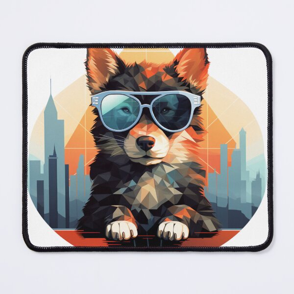Item preview, smart modern  cool dog with sunglasses  designed and sold by Fernnieskillup.