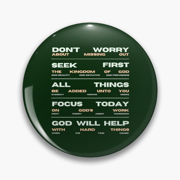 Item preview, Matthew 6:33-34 (Variant: 2) | designed and sold by Yehoshua Creatives.