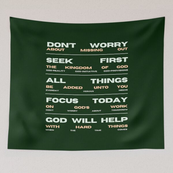 Item preview, Matthew 6:33-34 (Variant: 2) | designed and sold by Yehoshua Creatives.