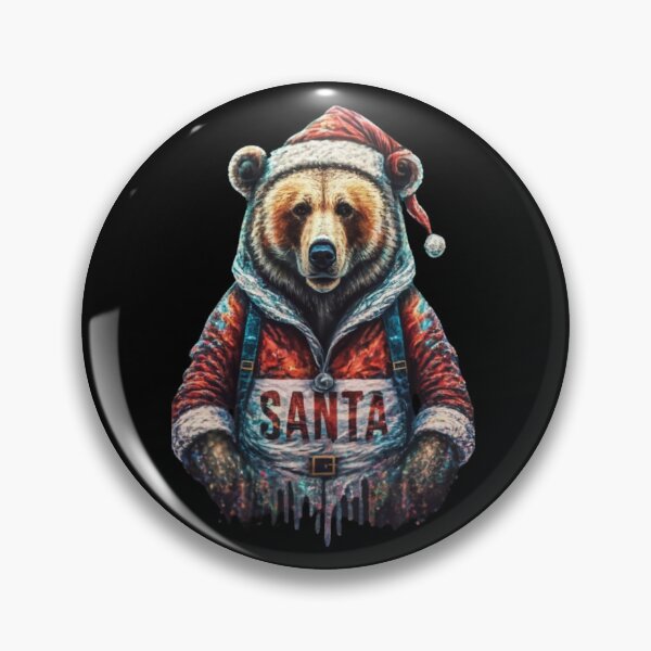 Item preview, A bear dressed as Santa,glitter style sparkle Shine, typography, anime designed and sold by pugshowsfashion.