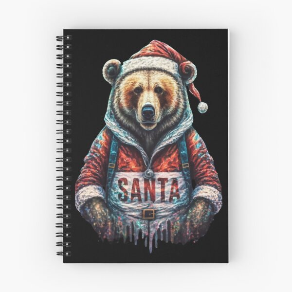 Item preview, A bear dressed as Santa,glitter style sparkle Shine, typography, anime designed and sold by pugshowsfashion.